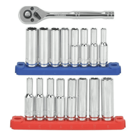 1/4 inch Drive Ratchet and Socket Set Deep Sockets