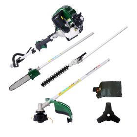 4 in 1 Multi-Functional Trimming Tool, 31CC 4-Cycle Garden Tool System with Gas Pole Saw, Hedge Trimmer, Grass Trimmer, and Brush Cutter EPA Comp