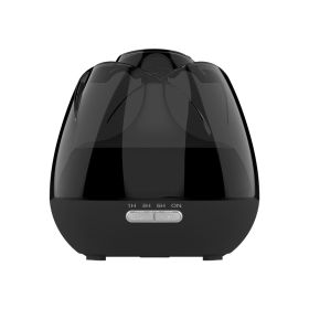 2023 New Rose Aroma Diffuser Negative Ion Diffuser Humidifier Colorful Atmosphere Lamp Aroma Diffuser (Color: Black, plug: US)